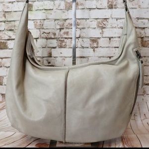 Latico Gray Leather Boho Medium Shoulder Bag